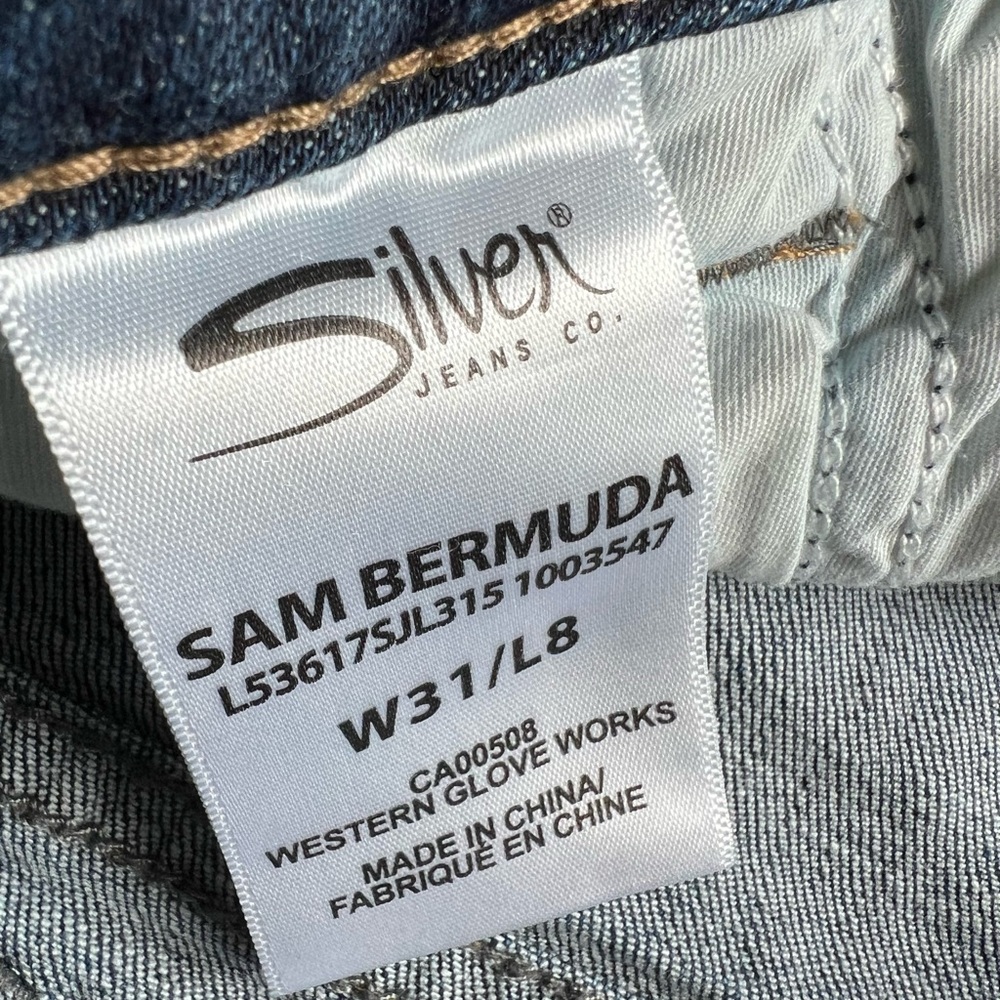 Silver Jeans - Distressed Blue Denim Shorts - Picture 3 of 3